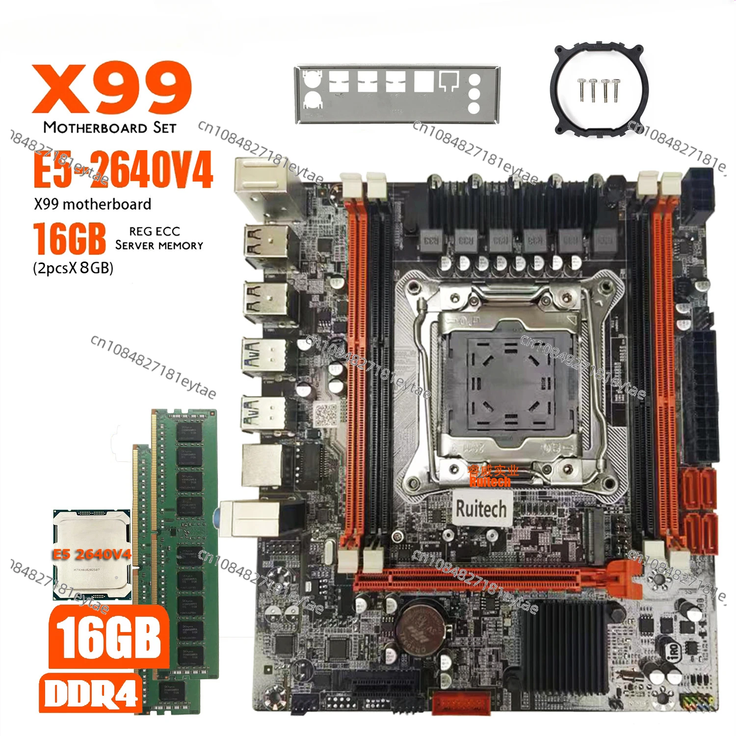 X99 Motherboard with 2640V4 CPU 2*8G=16G Ram Combos