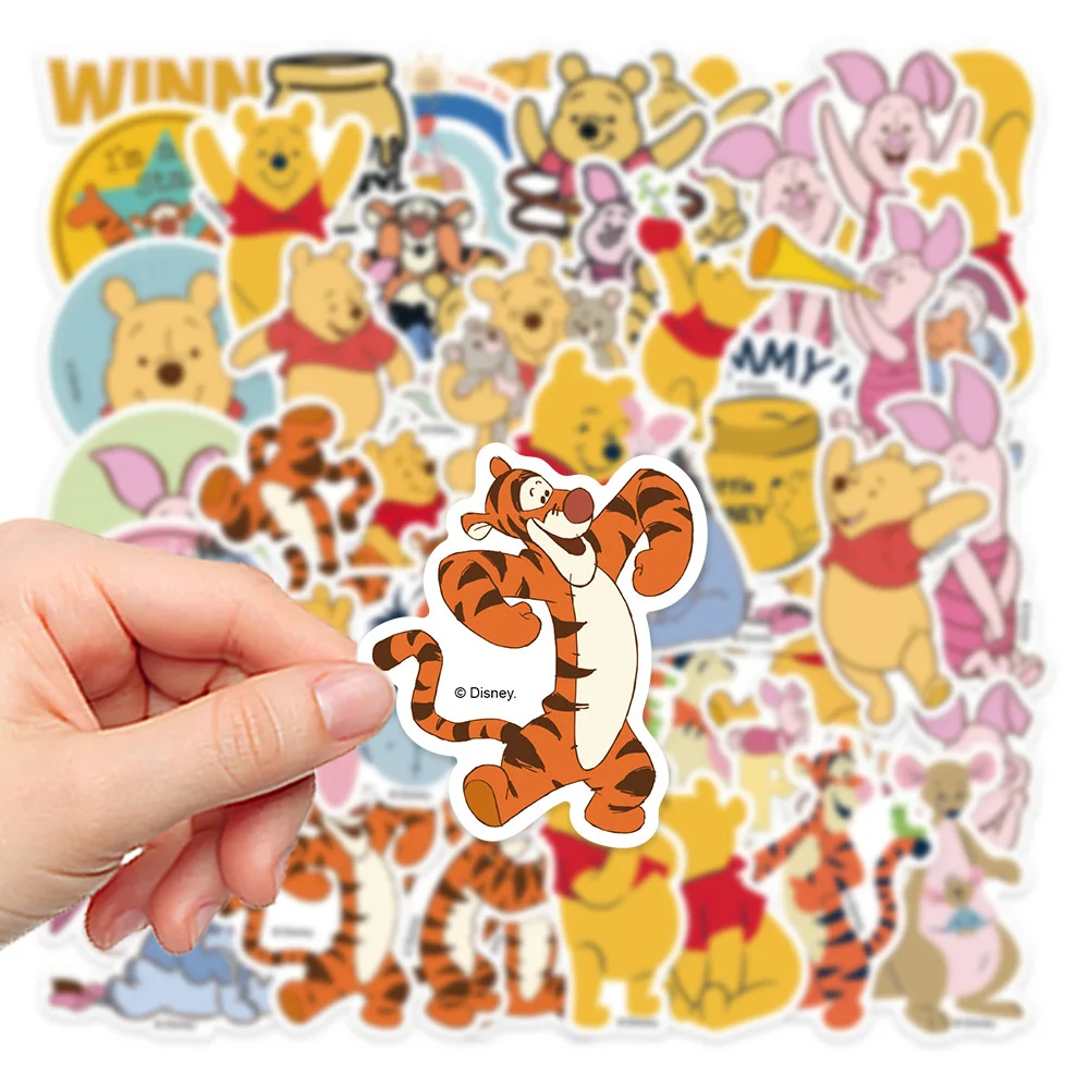 Disney Winnie the Pooh Adesivos para crianças, Decalques bonitos dos desenhos animados, Brinquedo DIY, Telefone, Garrafa de água, Notebook, Graffiti