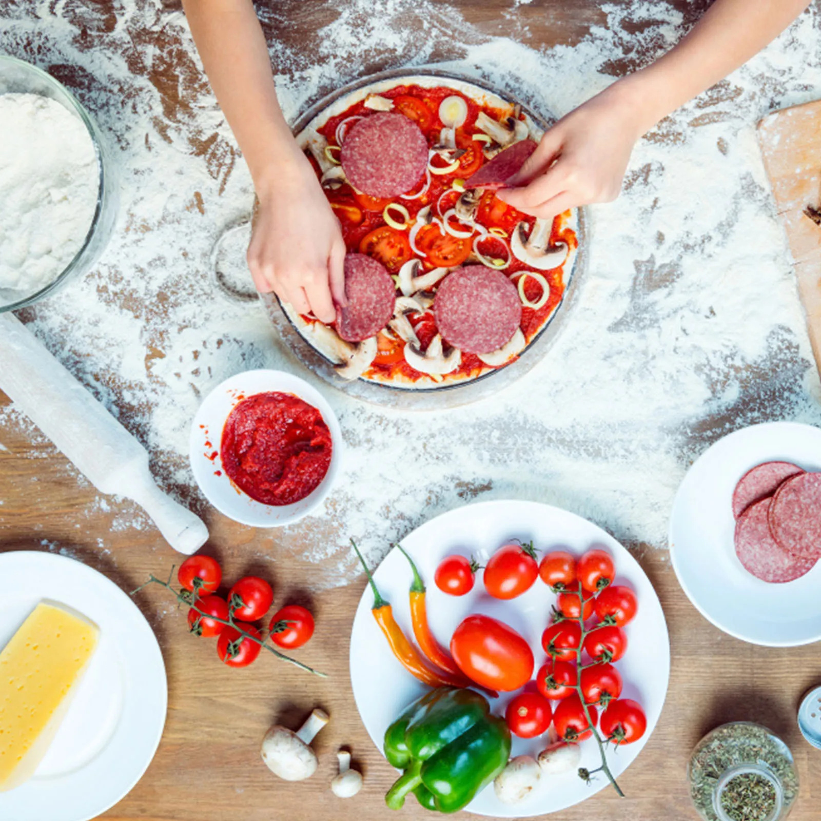 

1pcs Pizza Ring Deep Round Baking Tool For Diy Muffin Crumpets Kitchen Supplies Heat Resistant Reusable