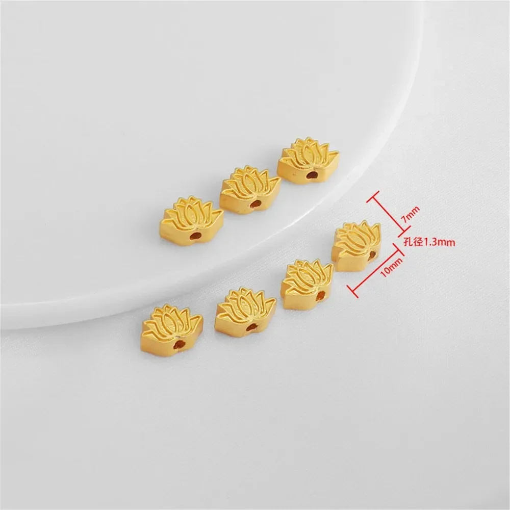 

1 шт., 18-каратное золото, песочное золото, матовый бутон, лотос, 6*12 мм, кулон, браслет, ожерелье, кулон, сделай сам, очаровательные ювелирные изделия
