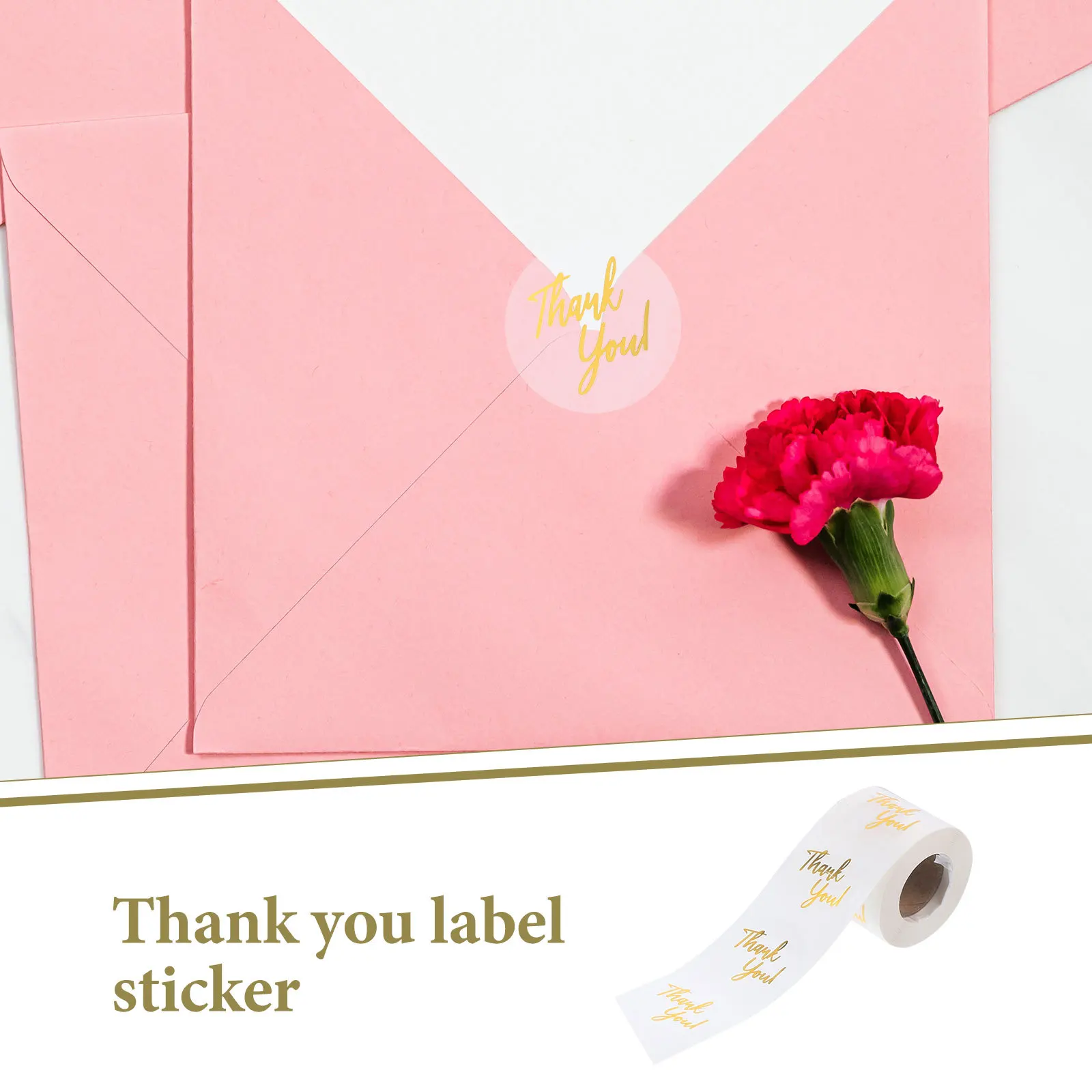 

1 Roll Round Thank You Stickers Gift Box Sealing Labels Small Adhesive Stickers for Packaging and Gifts Packaging of Orders