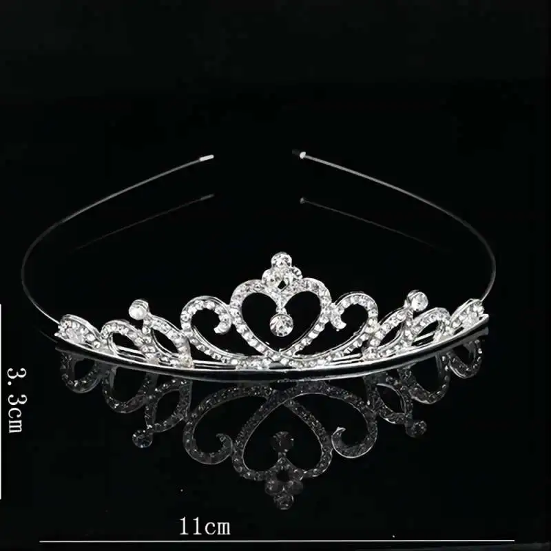 Women\'s Hair Crown Bridal Wedding Tiara Hair Ornament Girls Rhinestone Crystal Tiara Fashion Alloy Hair Jewelry Gift