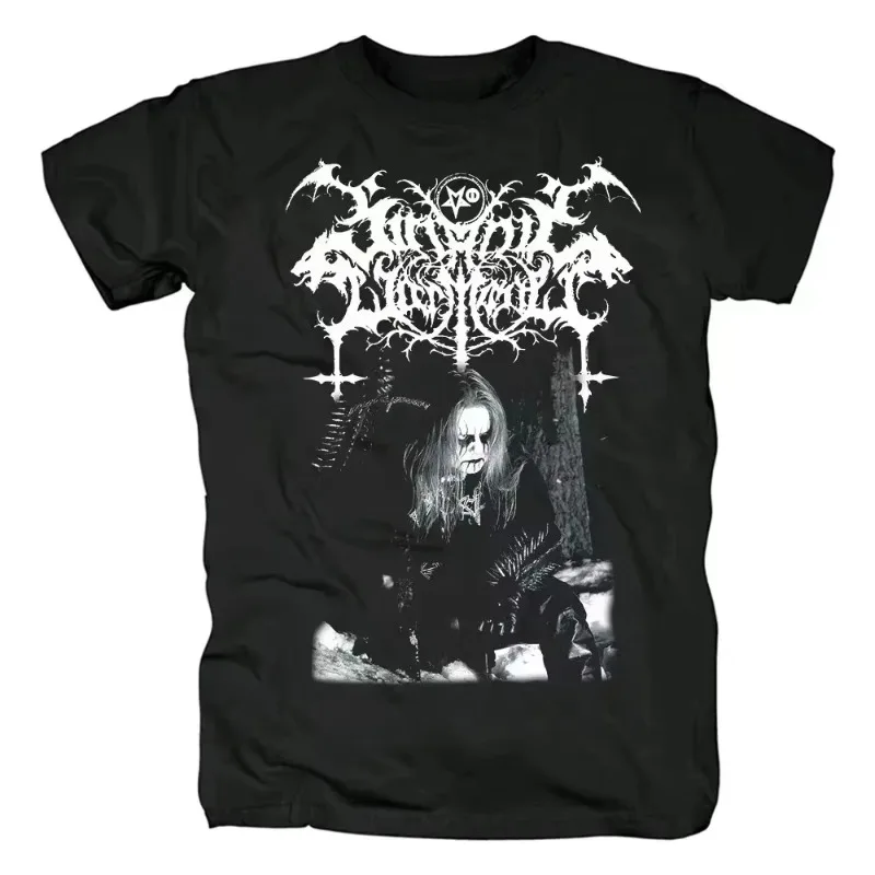 Camiseta negra de Heavy Metal con tema de vientos, camiseta de Warmaster satánico para hombres y mujeres, moda urbana Hip Hop, camiseta informal de algodón de manga corta Harajuku