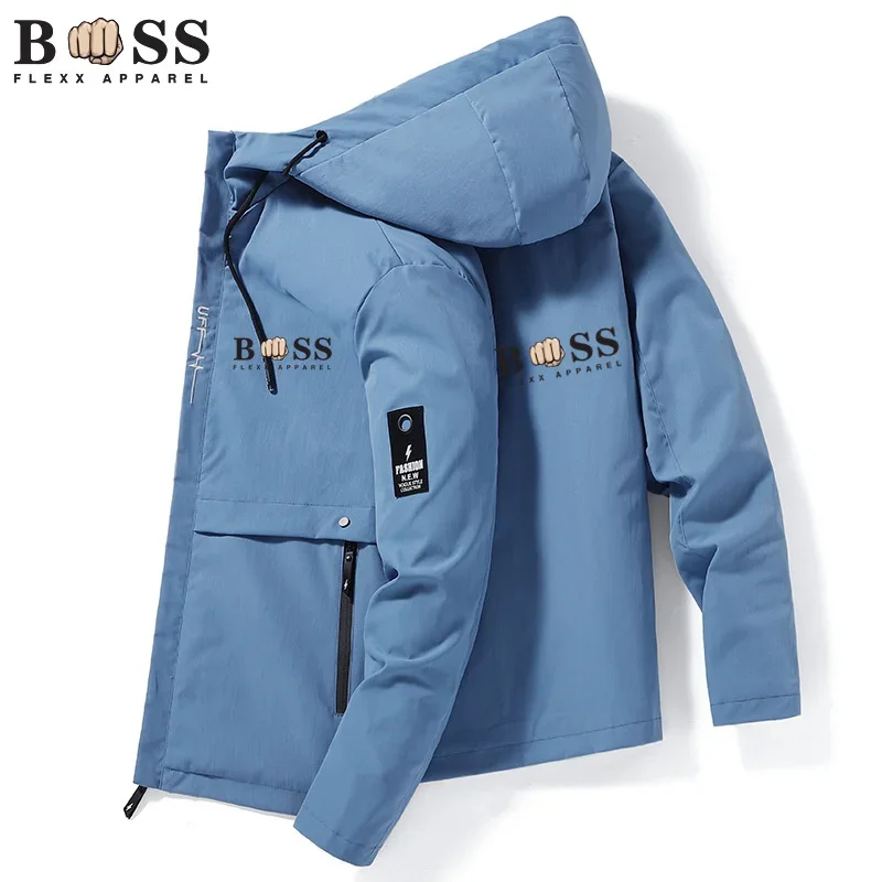 BSS FLEXX APPAREL Jacket 2023 Men\'s Windbreaker Zip Coat Spring Autumn Casual Work Jacket Fashion Outdoor Adventure Jacket