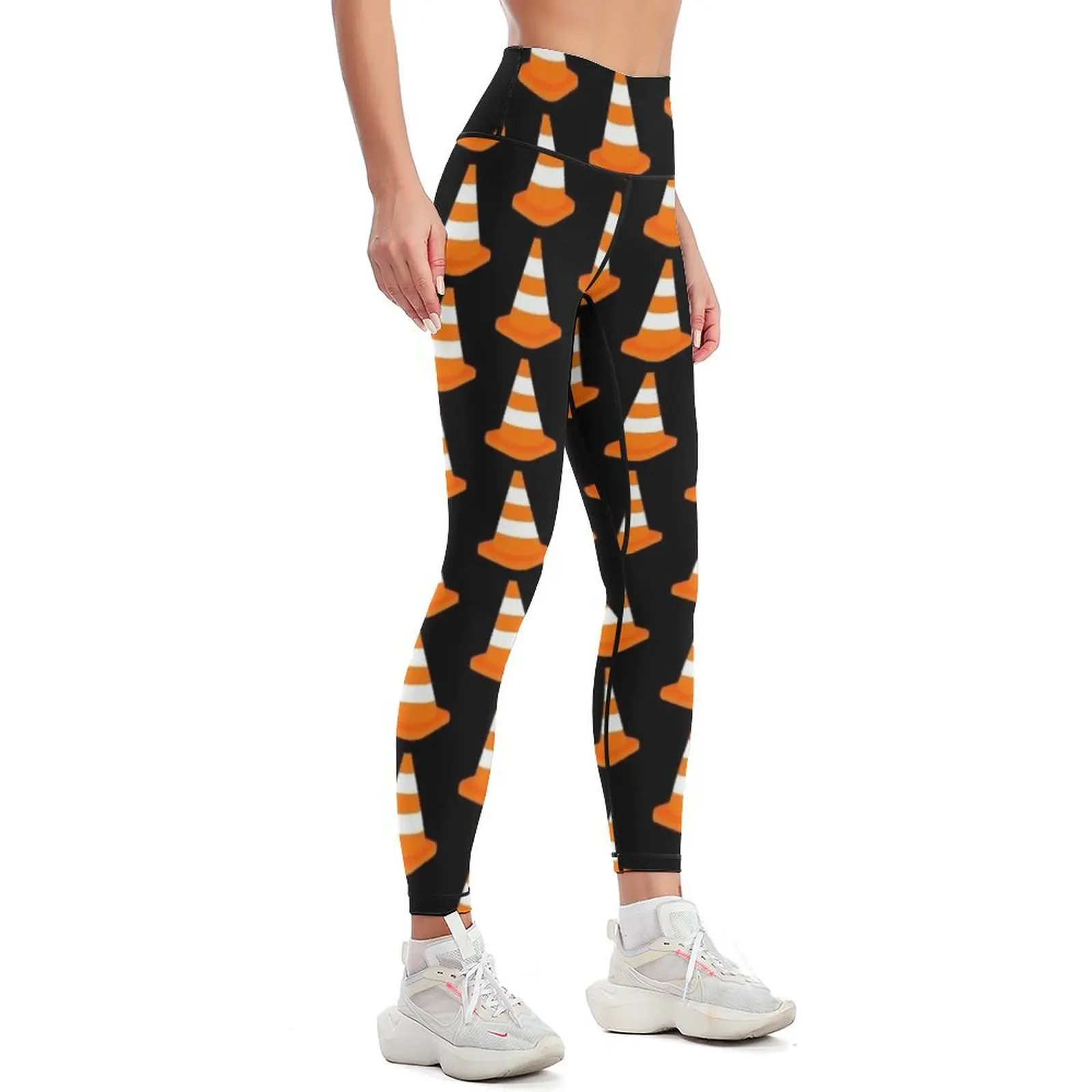 Traffic Cone Halloween Christmas Birthday Matching Costumes Leggings fitness set gym workout clothes for Womens Leggings