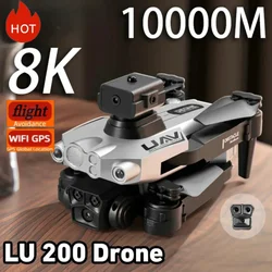 LU200 장애물 회피 드론, 8K GPS, 전문 HD 항공 사진, 트리플 카메라 브러시리스 드론, RC 10000m, 신제품 2024