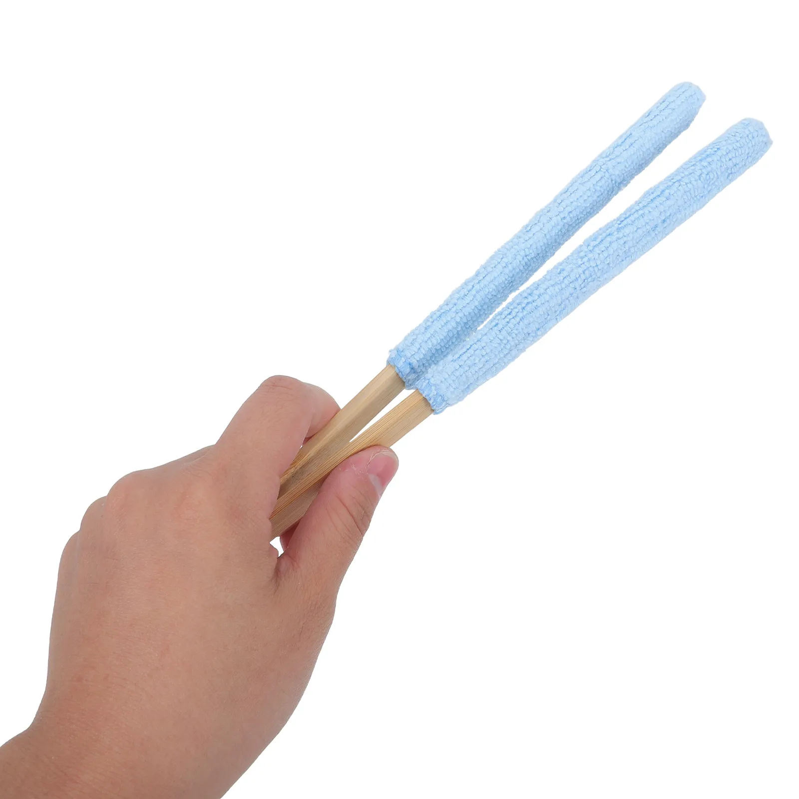 Reusable Fiber Blind Duster Tool Bamboo Handle Detachable Sleeves for Window Blind Cleaning Vent Shutter Narrow Space Dusting