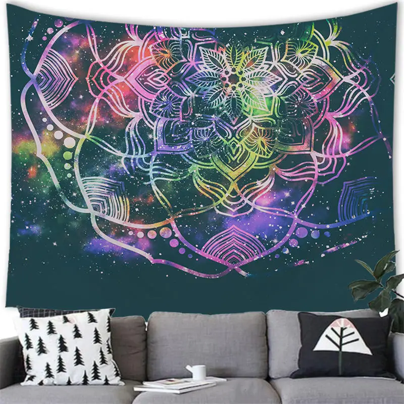 Colorful Mandala Tapestry Wall Hanging Colorful Mandala Totem Decor Tapestry Wall Hanging Mandala Home Decoration Background