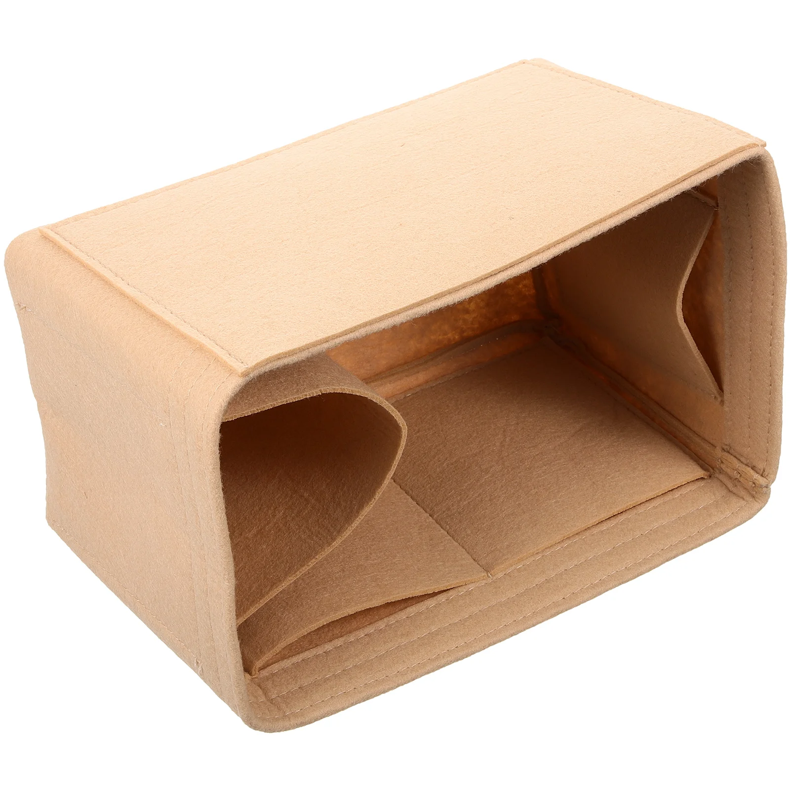 

Felt Makeup Insert Organizer Liner For Handbag Purse Tote Bag Women Compartment Design Sturdy Practical Storage Organizer For
