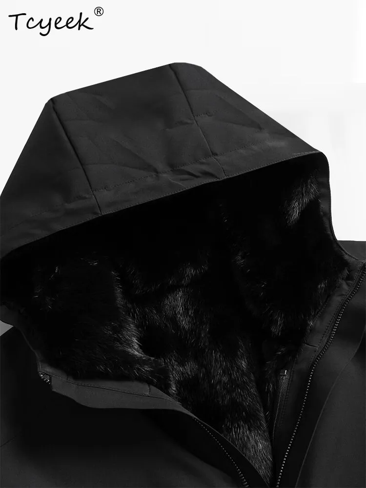 Men's Natural Mink Fur Parka