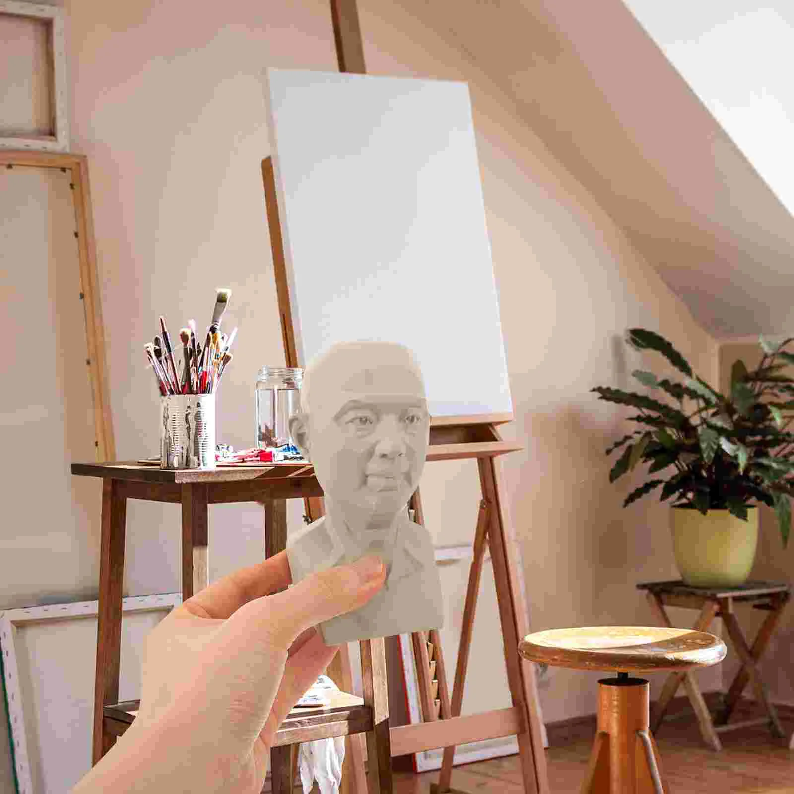 

Plaster Statue Sketch Avatar Teaching Aids Man Ornament Miniatures Resin Room Accessories Mold