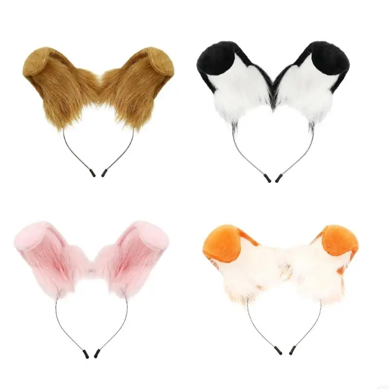 

270D Furry Ears Headband With Comfortable Fit For Anime Conventions Long Event