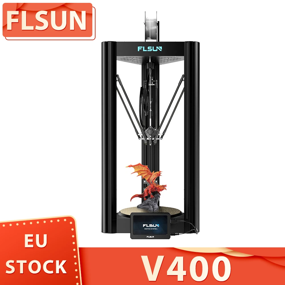 FLSUN V400 3D Printer, 600mm/s Fast Printing, Auto Leveling, Dual Drive Extruder, 300*300*410mm