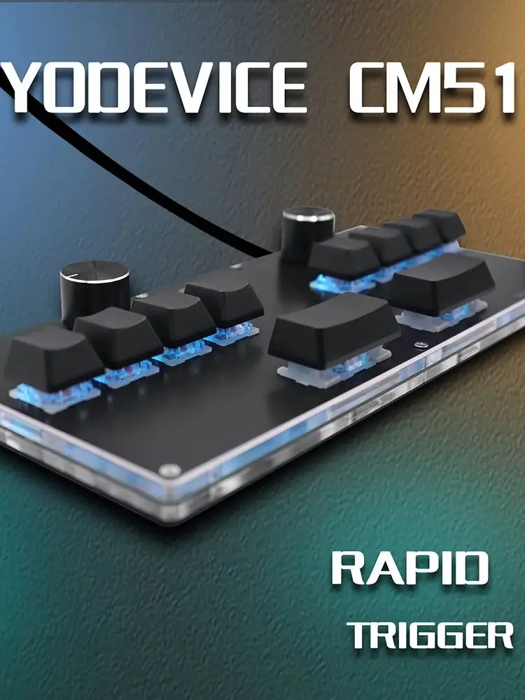 CM51 SayoDevice OSU DJ MAX OUTEMU/Gateron przełączniki szybki spust przełączniki magnetyczne klawiatura z ekranem pokrętła kopiuj wklej Shotcut — zdjęcie 2