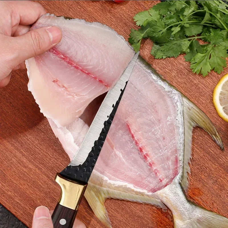 Stainless Steel Forged Boning Knife Kitchen Accessories Sharp Meat Cleaver Peeling Sharp Knife Hand Forged Peeling Knife Tools