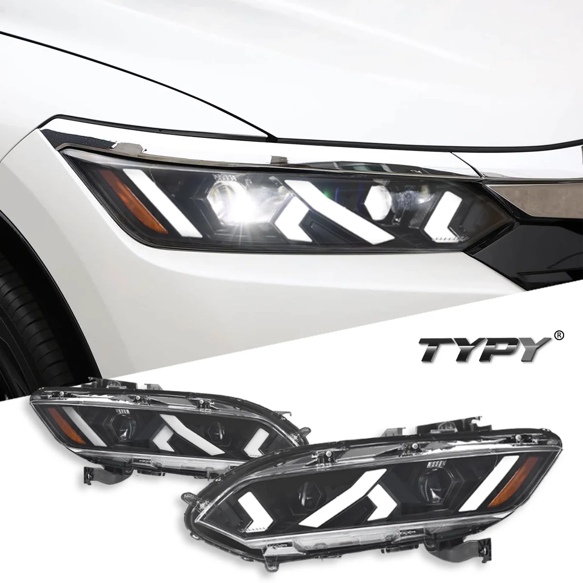 

TYPY Car For Honda Breeze Headlight 2020-2024 Upgrade Modified to New DRL Dynamic Turn Signal LED Headlight Auto Accessories