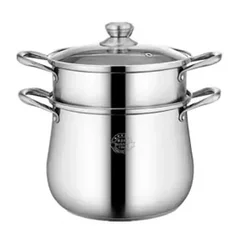 Soup Pot Thick 304 Stainless Steel Pot Large Capacity Double Bottom Noodle Pot Porridge Cooker Universal High