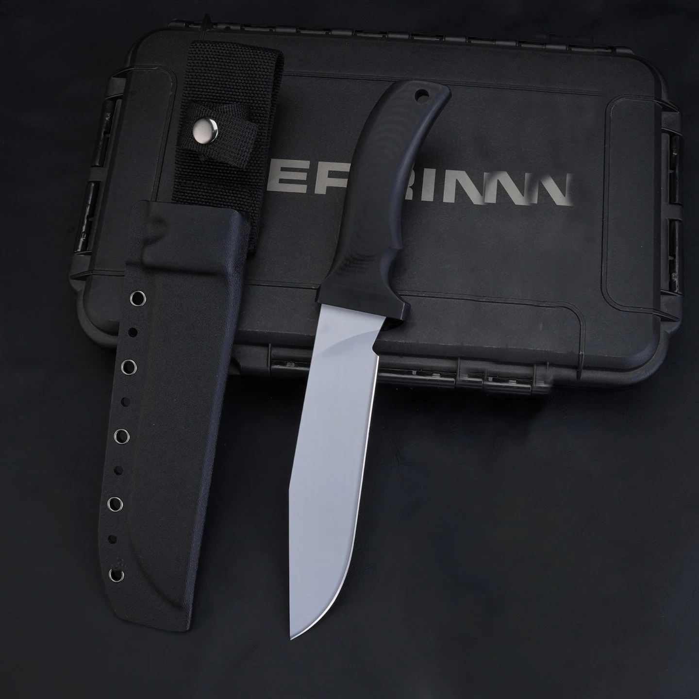

Outdoor fixed blade knife G10 handle hunting knife, wilderness survival troubleshooting knife, rescue knife, camping tool