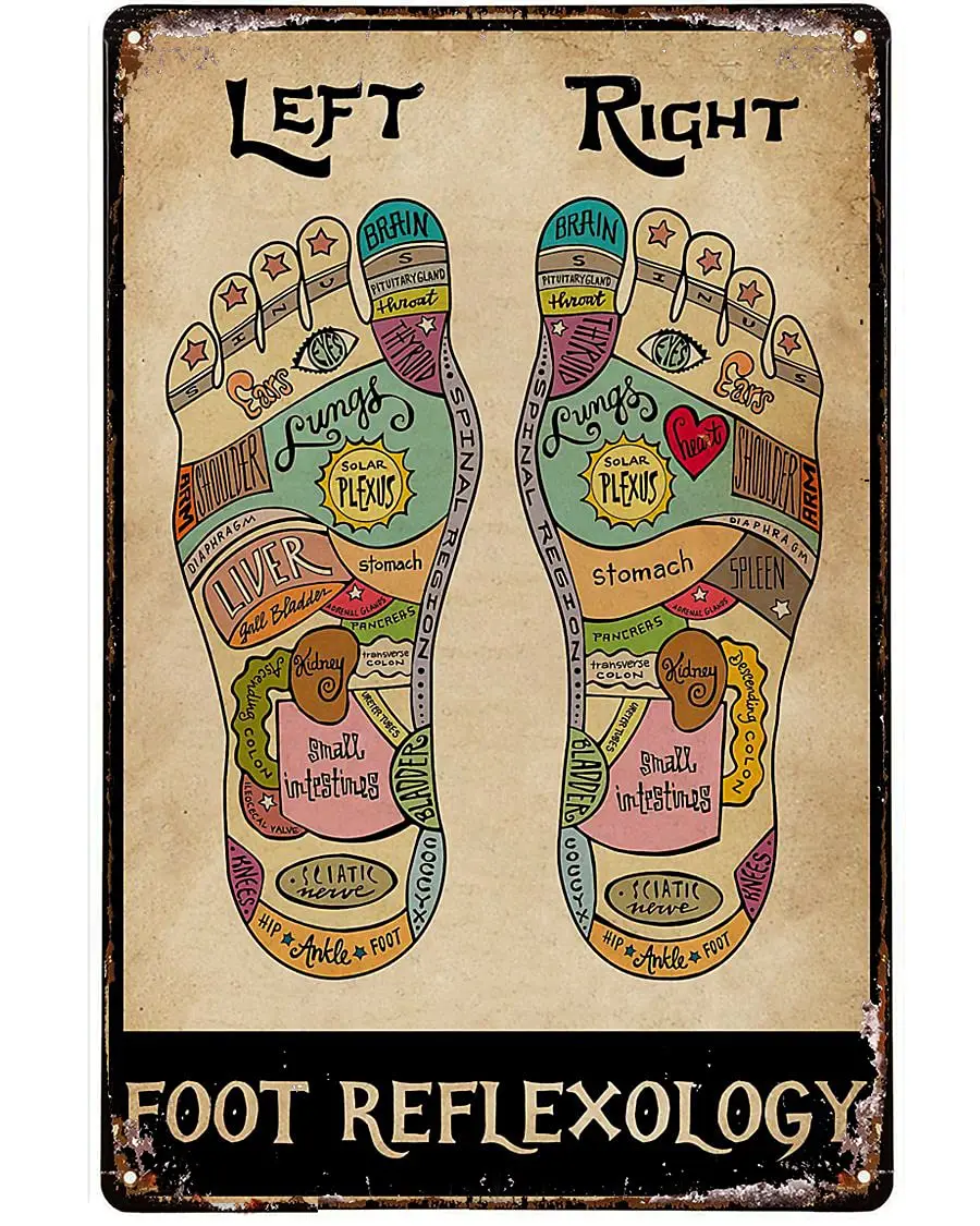Декорации для празднования жизни, рефлексотерапия ног, массажист, металлические жестяные знаки, привлекательная настенная табличка, постер для таверны