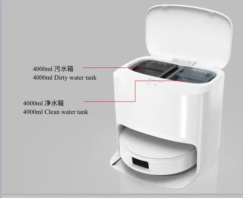 

EU Robot Vacuum Cleaner Smart Automatic Wet/Dry Sweep Mop Indoor/Outdoor Hotels RVs HEPA Filter Battery Plastic Water