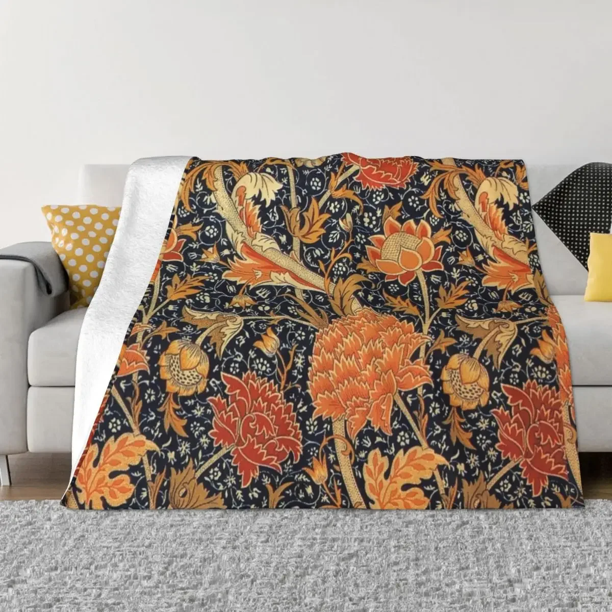 

William Morris honeysucklea Throw Blanket Decorative Beds Sofa Throw Bed linens Blankets