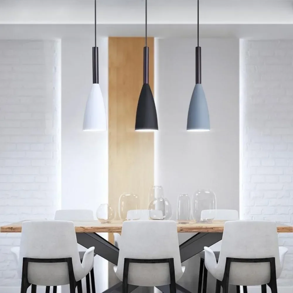 Coffee Shop Nordic Led Kitchen Island Pendant Ceiling Hanging Lights Restaurant Kitchen Lamps Home Decor