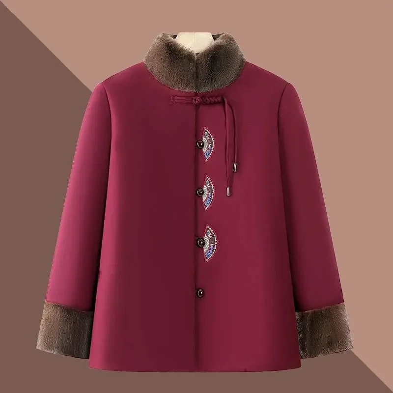 Manteau en coton pour femme, pardessus en velours, épais et chaud, grande taille, ample et Chic, nouvelle collection hiver 2026