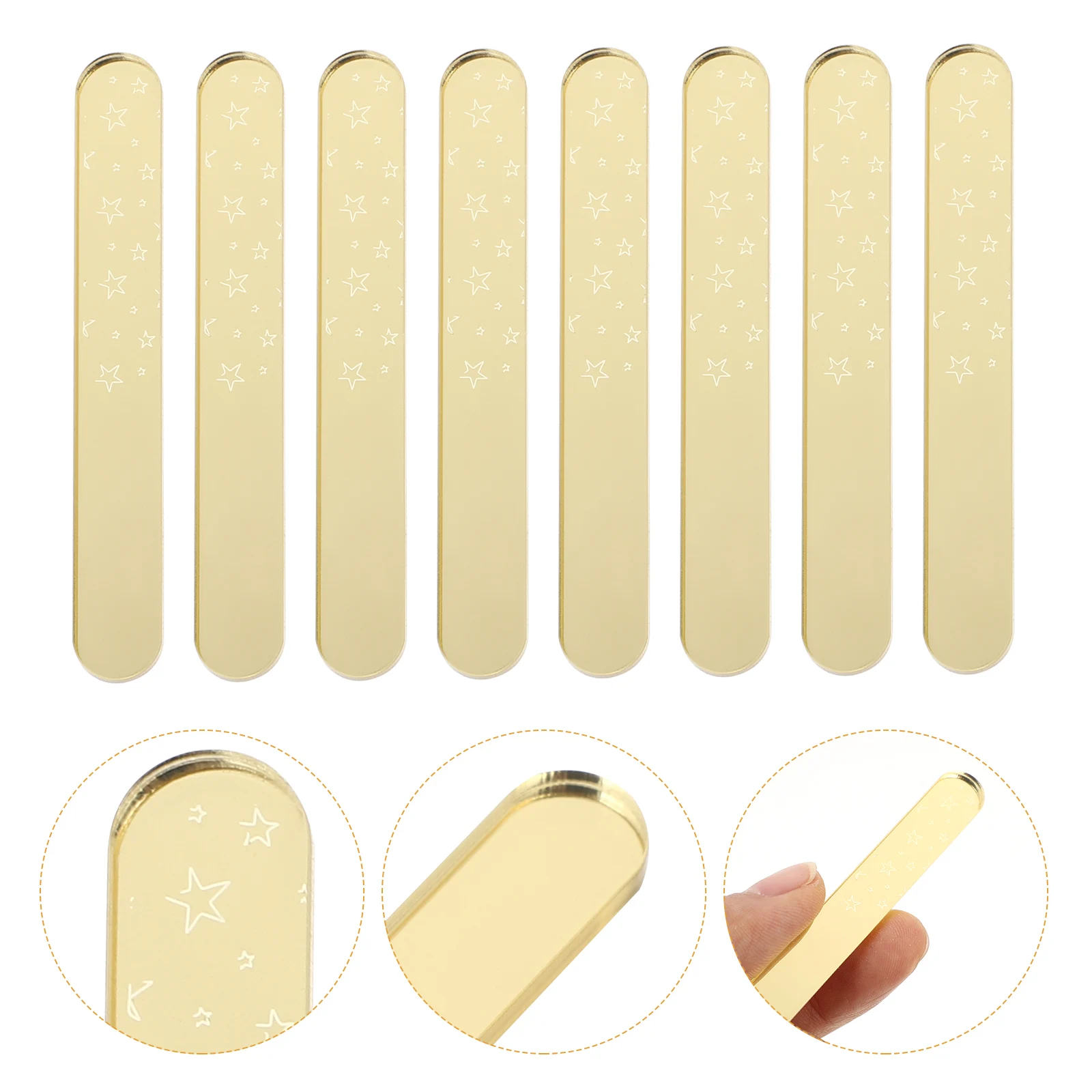 

20Pcs Ice Cream Stick Set Natural Wood DIY Craft Sticks Multi-Functional Baking Tools for Desserts Parties Activities