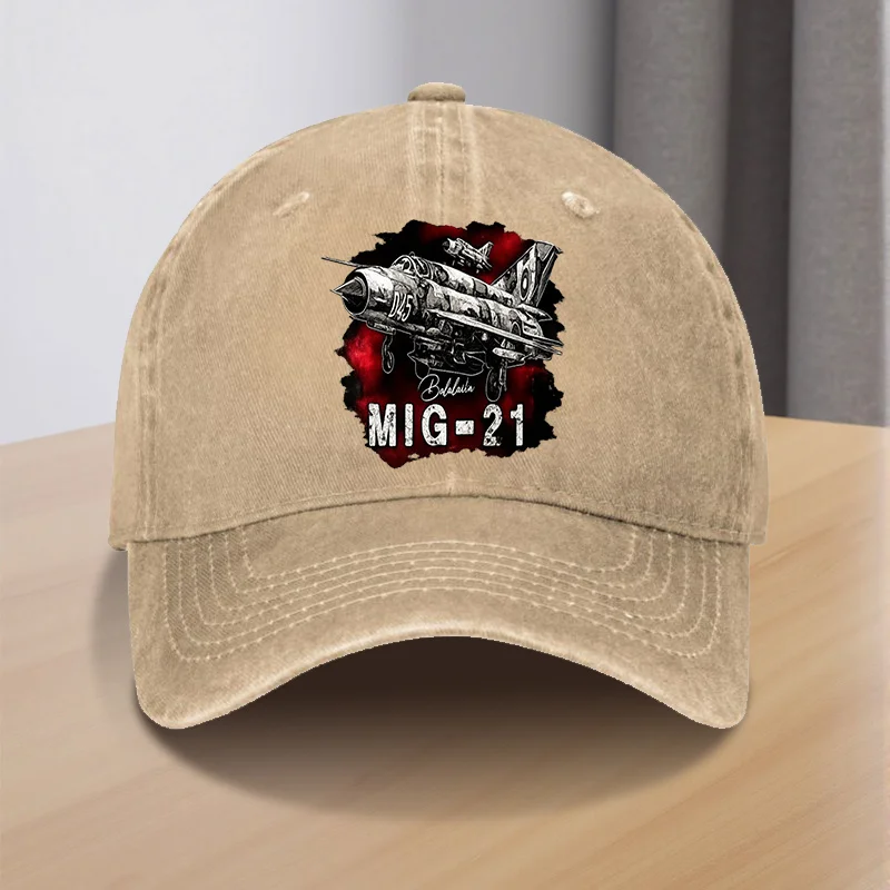 1pc MIG-21 Fighter Jet Cap with MIG-21 Aircraft Design - Soft Comfortable Unisex Aviation-Themed Hat Suitable for Outdoor, Event