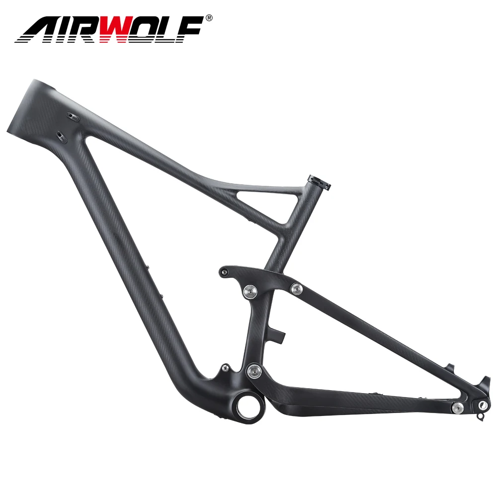 AIRWOLF 29 Full Suspension Mountain Bicycle Frame BOOST Trail Enduro 148*12MM 29ER Carbon MTB Frame XC frameset