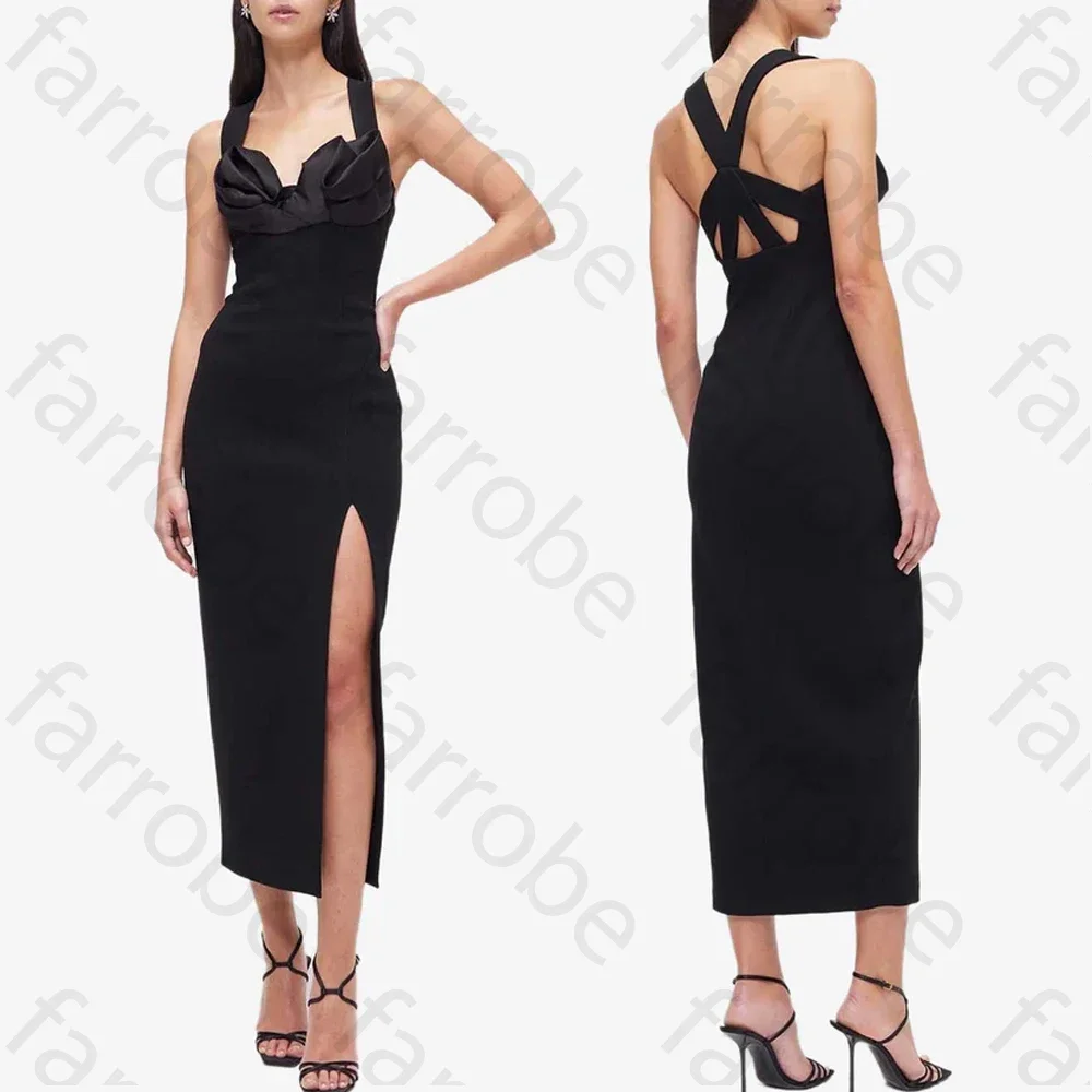 

Customized Elegant Sleeveless Midi Dress A-Line Evening Dresses Occasion Formal Exquisite High Quality Prom Party Gown for Women