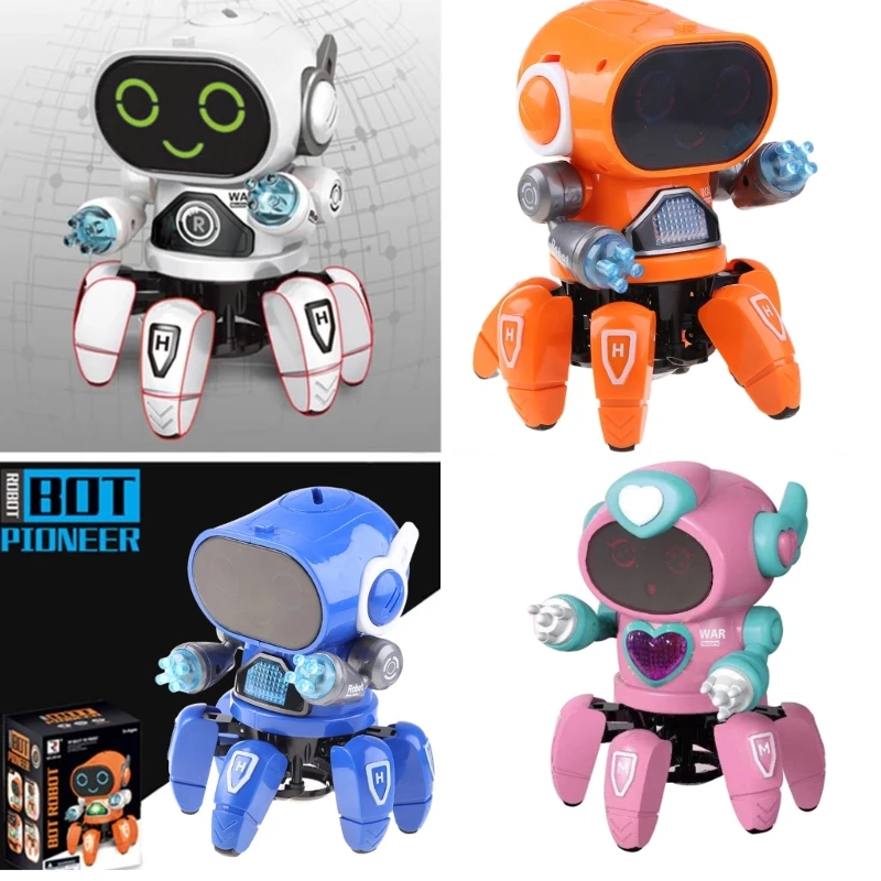 Electric Dancing Robots for Kids Toy Rock Light Music Early Education Walking Hot Seller Boys Girls Babys Toddlers