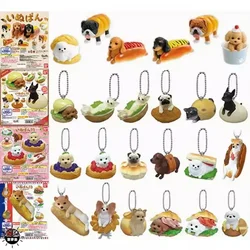 BANDAI Japan Gashapon Figure Anime Cute Bread Sausage Dog Keychain Kawaii Capsule Toys Figurine Christmas Model Gift