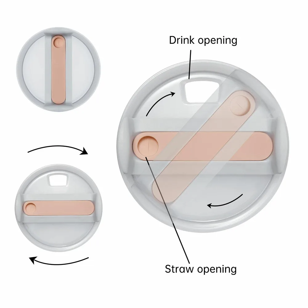 Replace Straw Lid for 40 oz Tumbler With Handle Fit 40oz Stanleys Mugs Cup Perfectly Rotate 360 Degrees