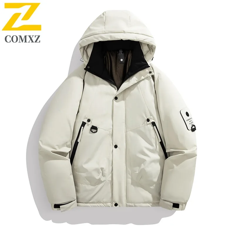 COMXZ 2025 Couples Waterproof Windproof Outdoor Jacket Fleece Lined Sports Coat Riding Jacket tactics reflective windbreaker