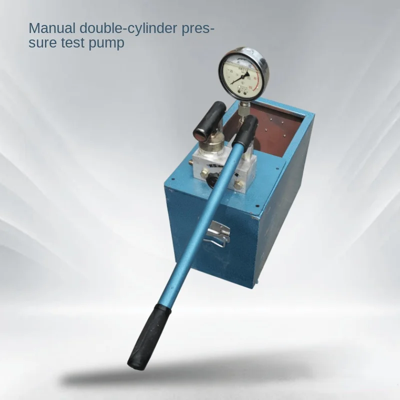 Cast Iron Test Press Portable Manual Hydraulic Test Pump Double Cylinder Manual Hydraulic Test Pump