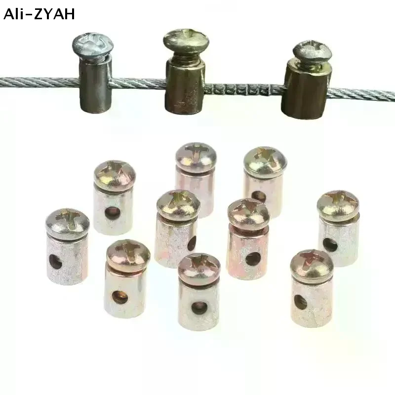 

【YY】10Pcs 2026 E-Scooter Kart ATV Accessories Motorcycle Throttle Cable Stopper Clamp Universal Choke Wire Adjuster Metal Buckle