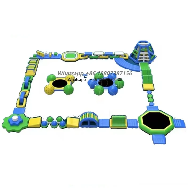 Customized Models Entertainment Inflatable Water Park Water Mobile Inflatable Floating Water Park for Commercial Amusement Park