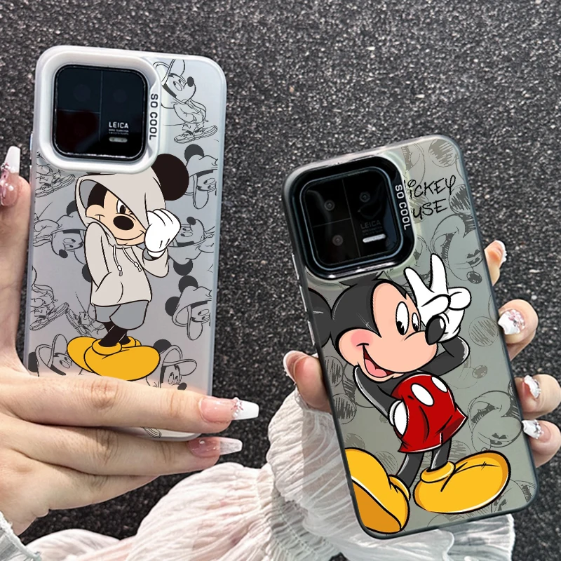 

Disney Mouse Mickey Hot Art For Xiaomi Mi 11 12T 13T Poco F4 F3 X3 X5 C51 C50 M3 M5S Pro Lite 5G Colorful Silver Phone Case