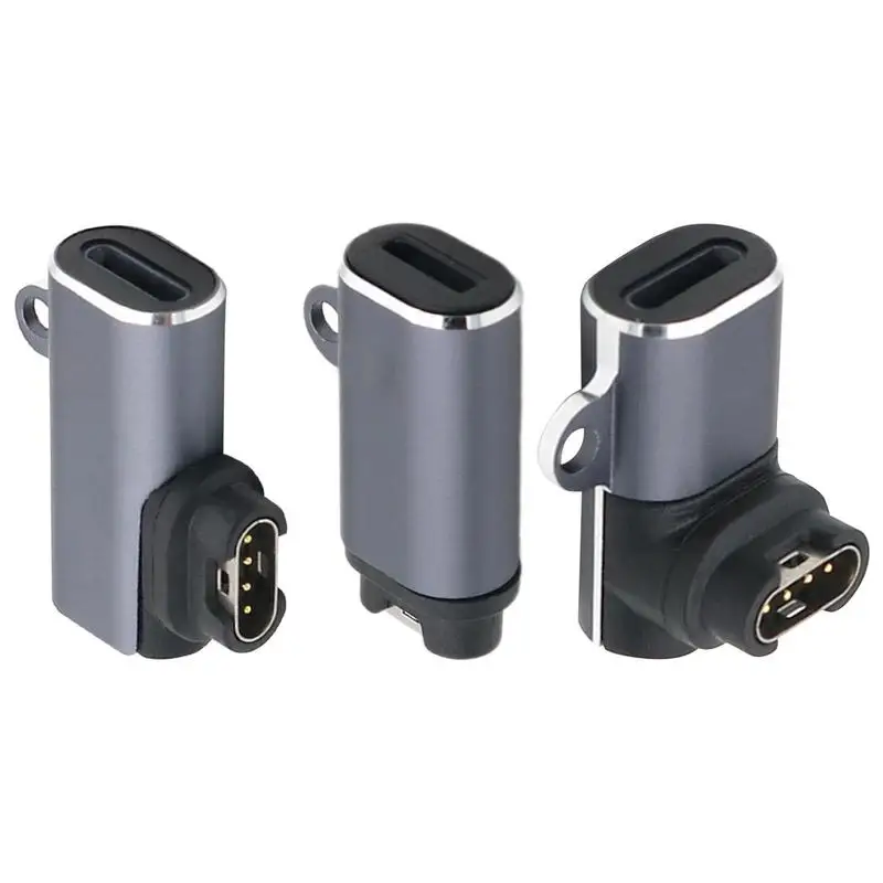 Cargador Compatible con Garmin Fenix7 6S 6 5X Venu 2 Sq Watch A Adaptador tipo C 90 grados curvo adaptador de cargador tipo C