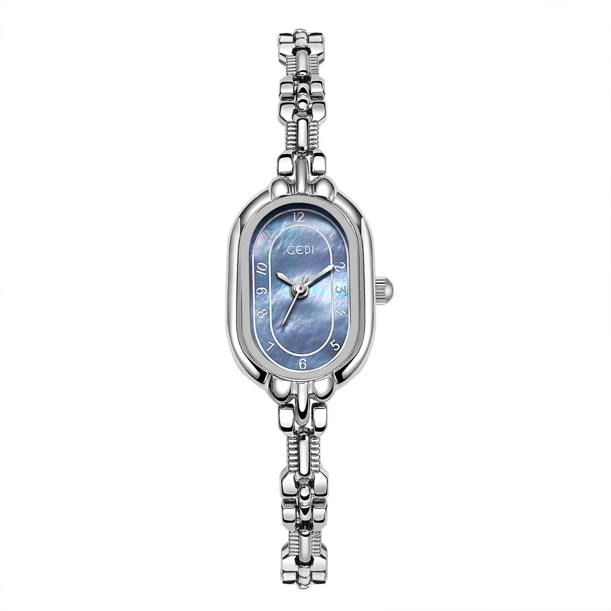 

Овальные женские часы в стиле ретро, нишевые высококачественные часы с рябчиком-браслетом, женские изысканные водонепроницаемые кварцевые часы из сплава 2025