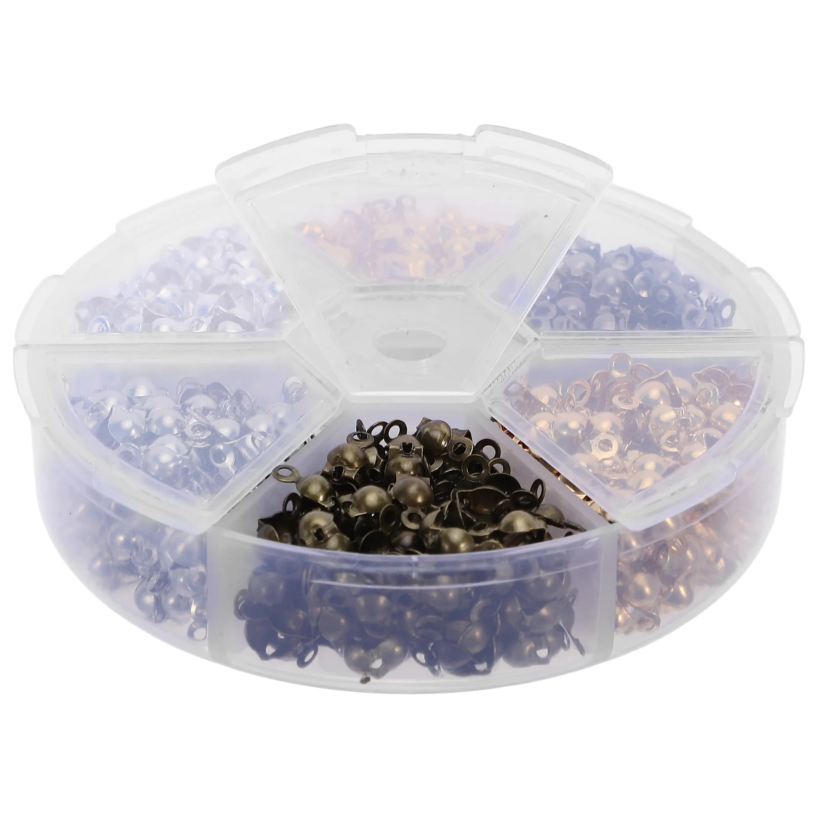 600 قطعة مشبك نهاية القلادة لصنع المجوهرات حبة معدنية تلميح عقدة يغطي أضعاف أكثر من المشبك المناسب تجعيد الخرز موصل-تقوم بها بنفسك
