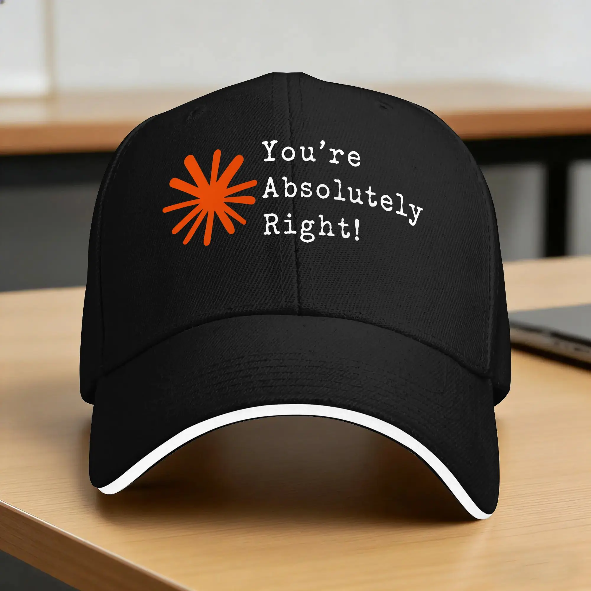 Summer Claude You're Absolutely Right Baseball Cap  Running Hippie Street Style Design Sun Trucker Hat Female Male Baseball Caps