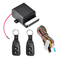 12V Car Door Lock with 2 Remote Control Auto Locking Security Keyless Entry Kit Universal Car Auto Remote Switch Lock Kit