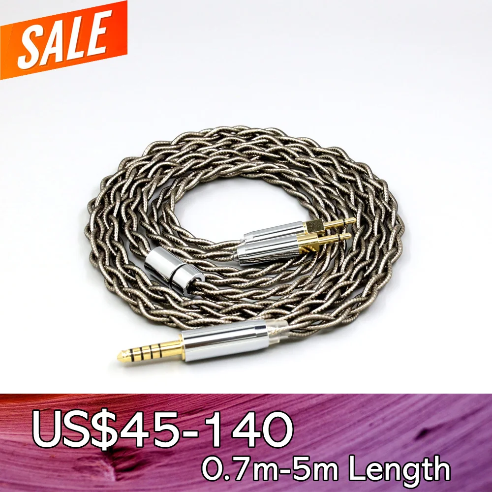 

99% Pure Silver Palladium + Graphene Gold Earphone Shielding Cable For Sennheiser HD700 Headphone 2.5mm pin 4 core LN008204