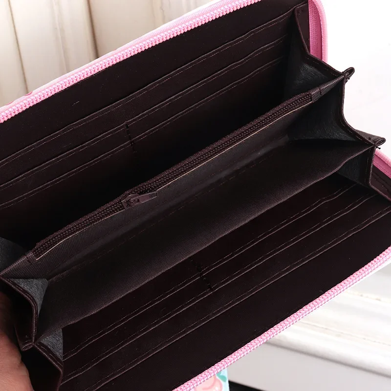  Hello Kitty Standard Wallet for Women Kawaii Melody Kuromi Coin Purse PU Leather Luxury Designer Bag