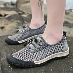 Chaussures en maille respirante décontractées pour hommes, baskets souples, mocassins confortables, chaussures de marche en plein air, grande taille, nouveau, 2023