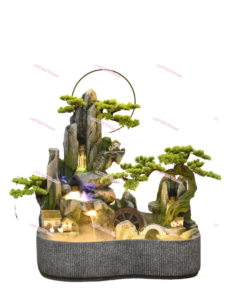 Rockery, flowing water, fountain, waterfall, decorative courtyard, balcony, fish pond, corner landscape arrangement ornament