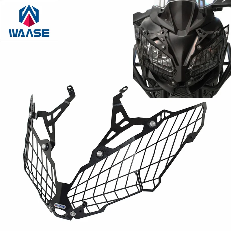 

waase For Kawasaki Versys 650 KLE650 2015 2016 2017 2018 2019 2020 2021 Headlight Head Lamp Light Grille Guard Cover Protector