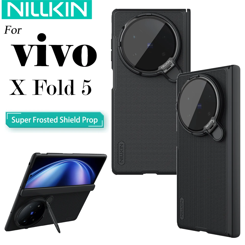 

Nillkin для Vivo X Fold 5, супер матовый защитный чехол с откидным креплением для камеры, ультратонкий матовый ПК, противоударная задняя крышка